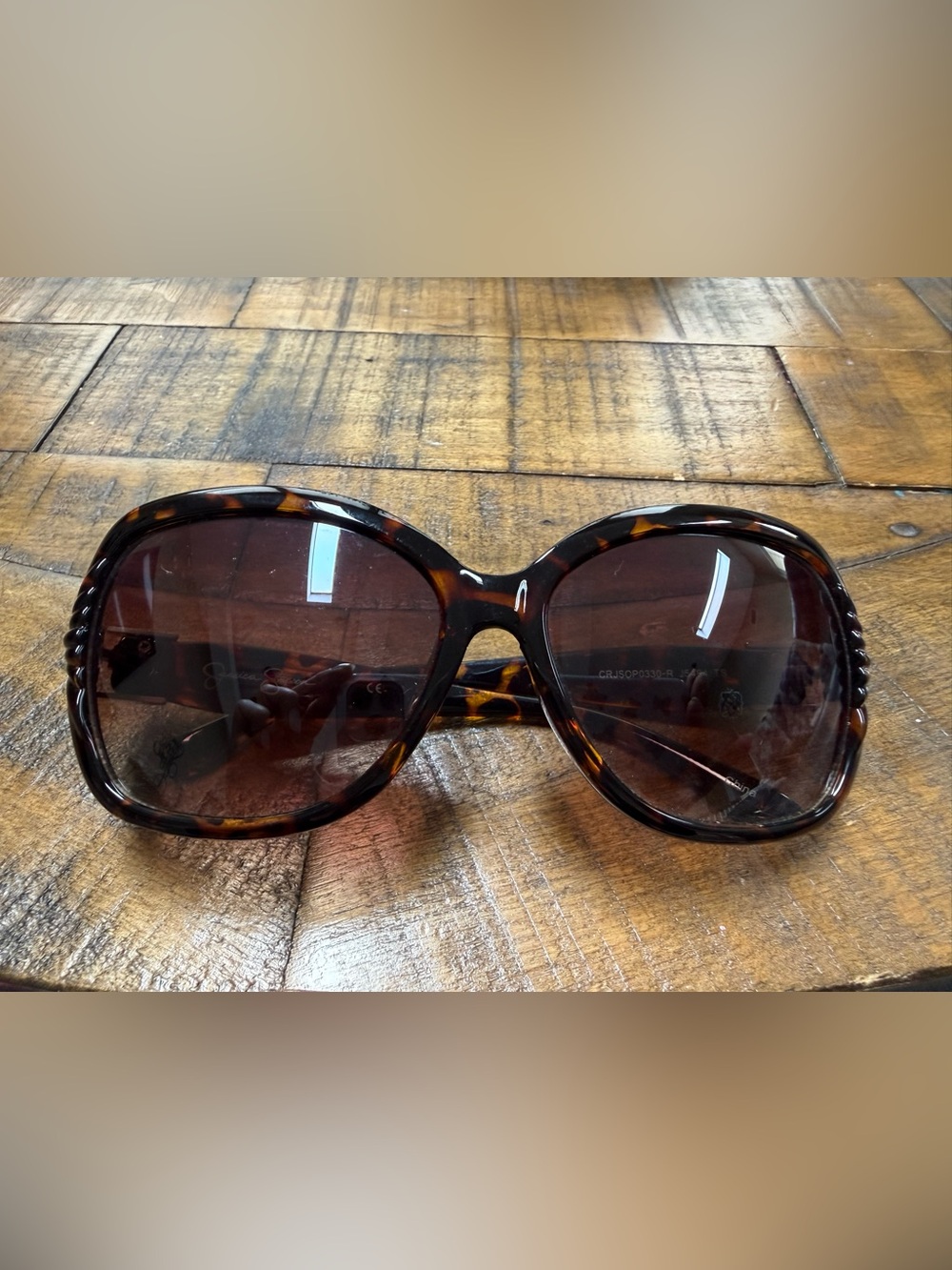 Jessica Simpson Tortoiseshell Sunglasses with Brown Lenses